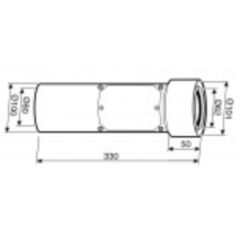 Присоед. элемент к котлу с переходом на 80/80 мм,Bosch. Код: 7736995091