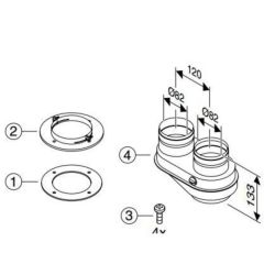 Коаксиальная труба с люком ревизии DN60/100 L=330,Bosch. Код: 7736995095