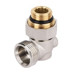 Узел нижнего подключения для радиатора угловой, раздельный 3/4"х1/2"