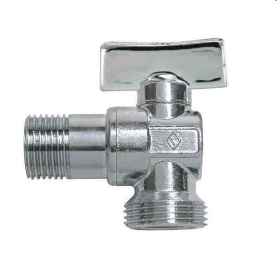 Кран шаровый угловой НР mini 1/2"x3/4"