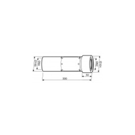 Присоед. элемент к котлу с переходом на 80/80 мм,Bosch. Код: 7736995091