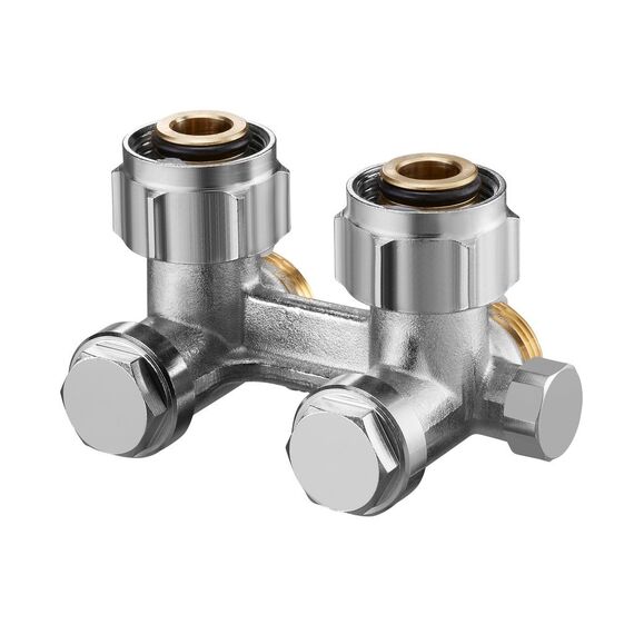 Multiflex F ZBU-запорно-присоед., угловой 3/4"НГ x 3/4"НР, из латуни, для опорожн.