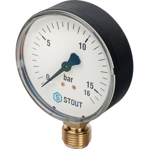 Манометр STOUT радиальный. Корпус Dn 80 0-16 bar
