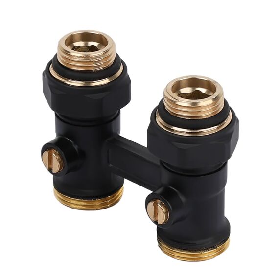 Узел нижнего подключения TIM ЧЕРНЫЙ 1/2"x3/4" черный, Мультифлекс: Прямой черный, фото 