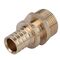 Муфта аксиальная латунная с наружной резьбой 16х1/2", Аксиальные фитинги: 16х1/2", фото 